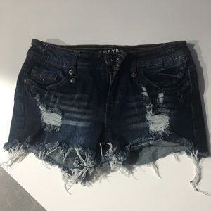 Distressed shorts